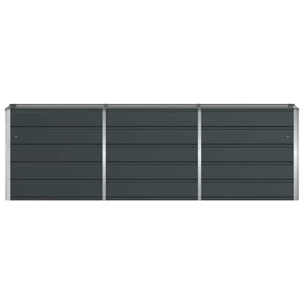 Vidaxl Jardinière en acier anthracite 240x40x75 cm - 34% de remise