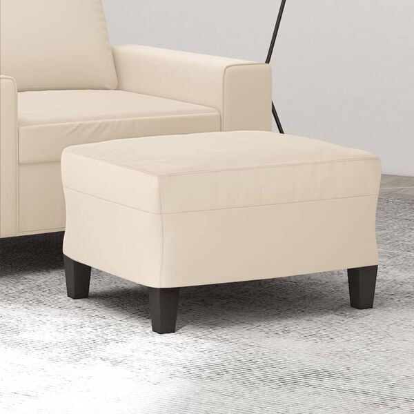 Vidaxl Repose-pieds en microfibre beige 60x50x41 cm - 33% de remise