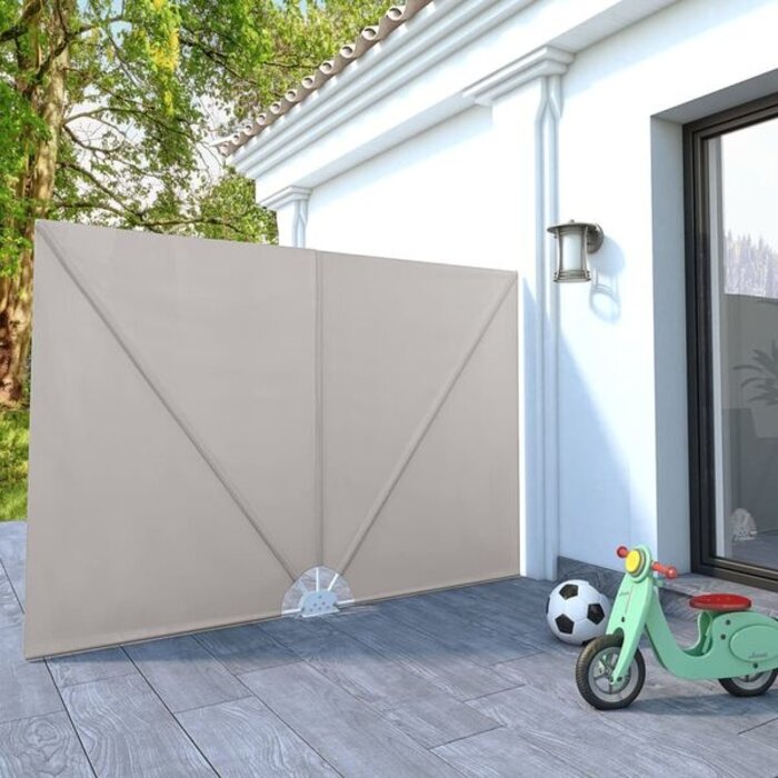 Vidaxl Pare-soleil pliable pour terrasse 240x160 cm crème - 34% de remise
