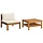 Ensemble canapé de jardin en acacia 2 pièces - 35% de remise