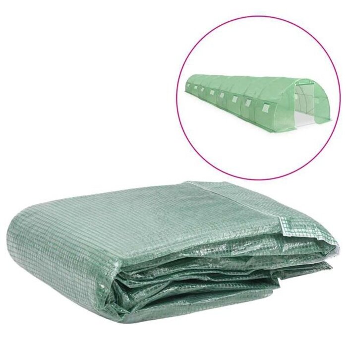 Vidaxl Bâche de rechange pour serre 300x1200x200 cm - Vert - 34% de remise