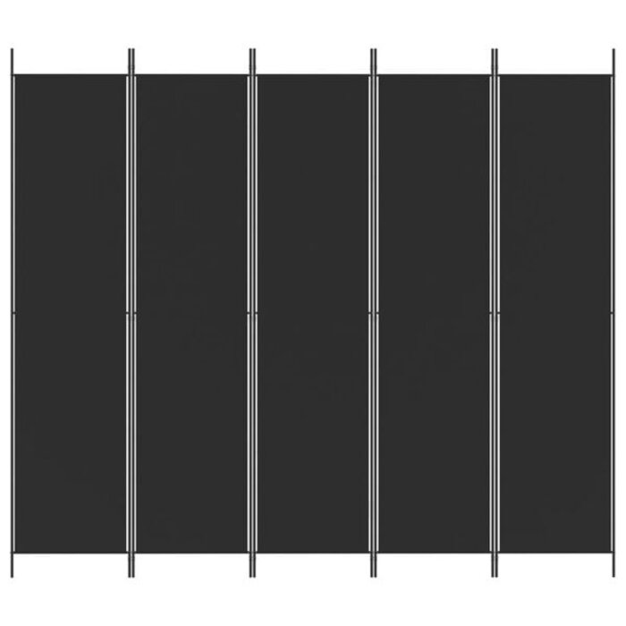 Vidaxl Paravent 5 panneaux noir 250x220 cm - 33% de remise