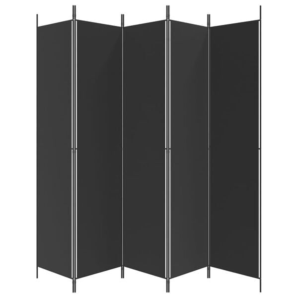 Vidaxl Paravent 5 panneaux noir 250x220 cm - 33% de remise