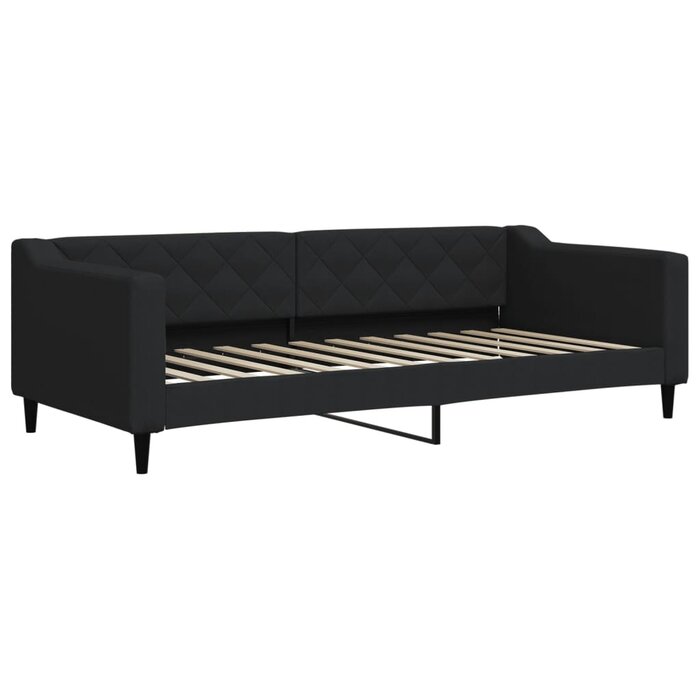 Vidaxl Canapé-lit 90x200 cm en tissu noir - 35% de remise