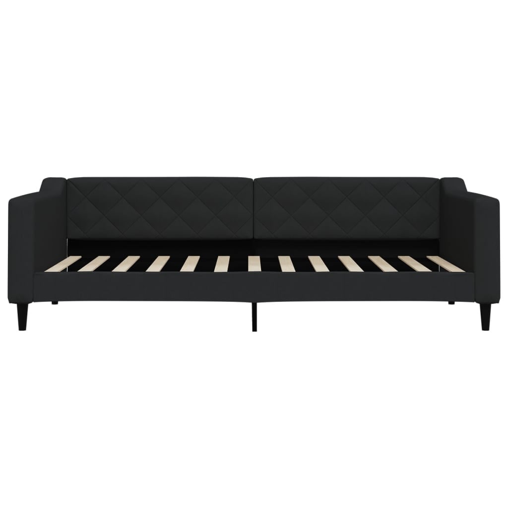 Vidaxl Canapé-lit 90x200 cm en tissu noir - 35% de remise