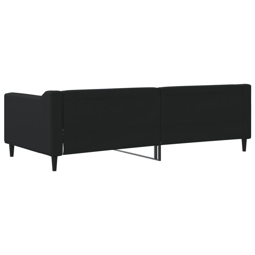 Vidaxl Canapé-lit 90x200 cm en tissu noir - 35% de remise