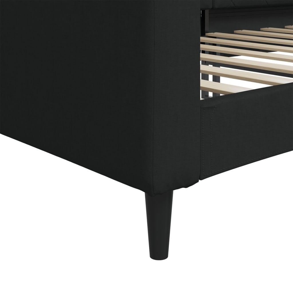 Vidaxl Canapé-lit 90x200 cm en tissu noir - 35% de remise