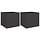 Lot de 2 jardinières en acier noir 49x47x46 cm - 34% de remise