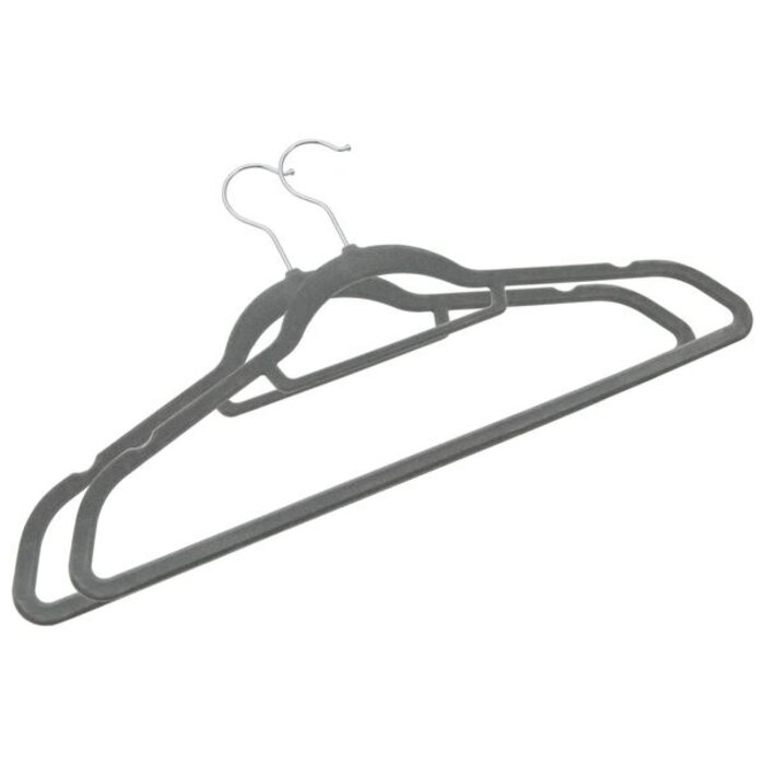 Vidaxl Lot de 50 cintres antidérapants en velours gris - 32% de remise