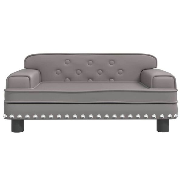 Vidaxl Canapé enfant en similicuir gris - 70x45x30 cm - 34% de remise