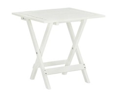 Vidaxl Table de bistrot pliante acacia blanc - 46x46x47 cm - 47% de remise
