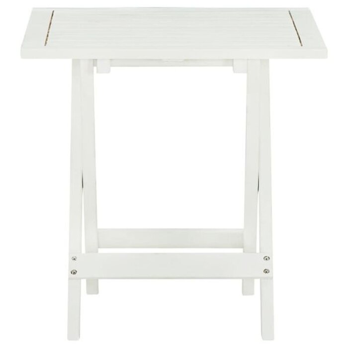 Vidaxl Table de bistrot pliante en acacia blanc - 46x46x47 cm - 33% de remise