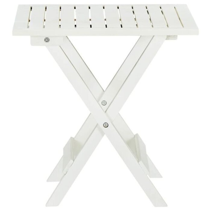 Vidaxl Table de bistrot pliante en acacia blanc - 46x46x47 cm - 33% de remise