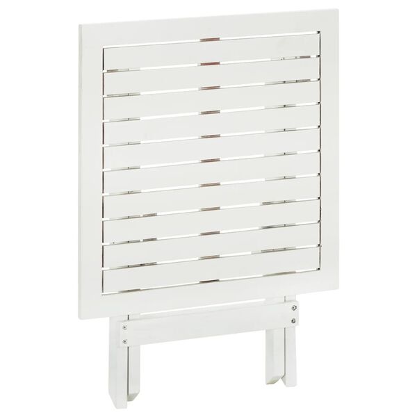 Vidaxl Table de bistrot pliante en acacia blanc - 46x46x47 cm - 33% de remise