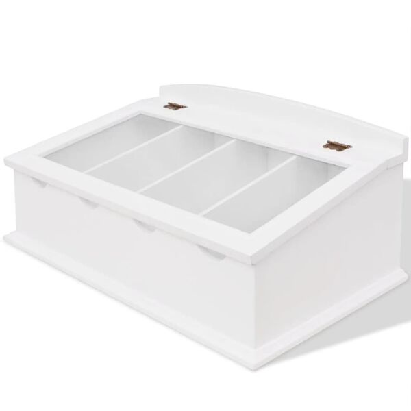 Vidaxl Rangement à couverts baroque blanc - 34% de remise