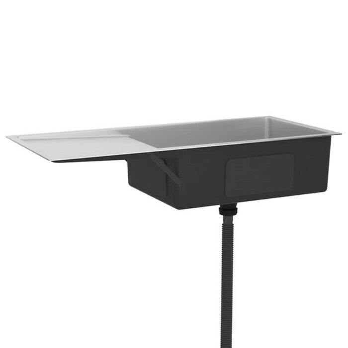 Vidaxl Évier de cuisine inox 100x44cm avec égouttoir - 35% de remise