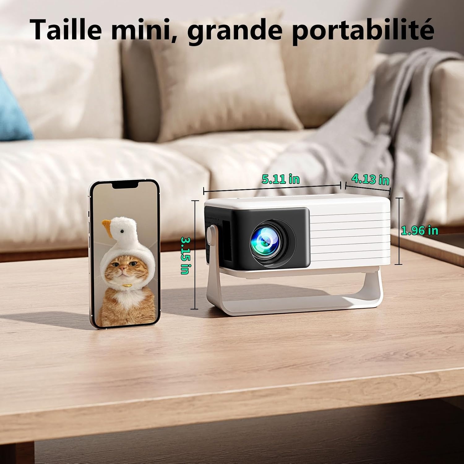 Yoton Mini projecteur portable 720P - 33% de remise - Noir