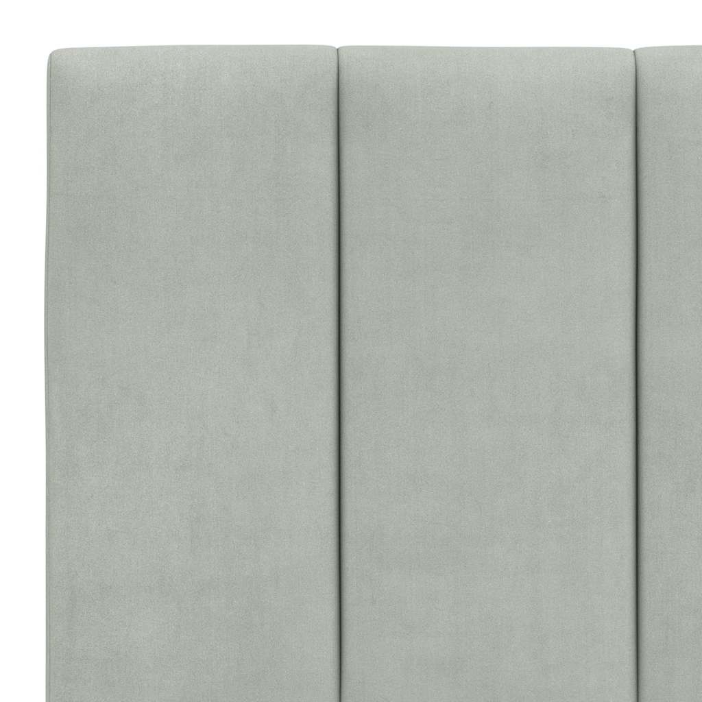 Vidaxl Coussin de tête de lit 200 cm en velours gris - 34% de remise