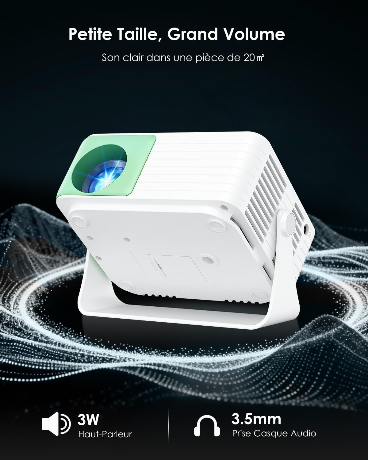 Yoton Mini projecteur portable 720p - Vert - 33% de remise