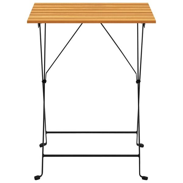 Vidaxl Table de bistrot pliante acacia et acier - 55x54x71 cm - 34% de remise