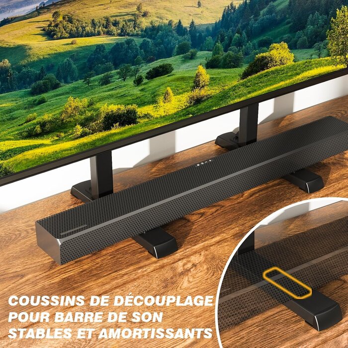 Pieds TV Universels 37-86" Réglables - Acier - 33% de remise