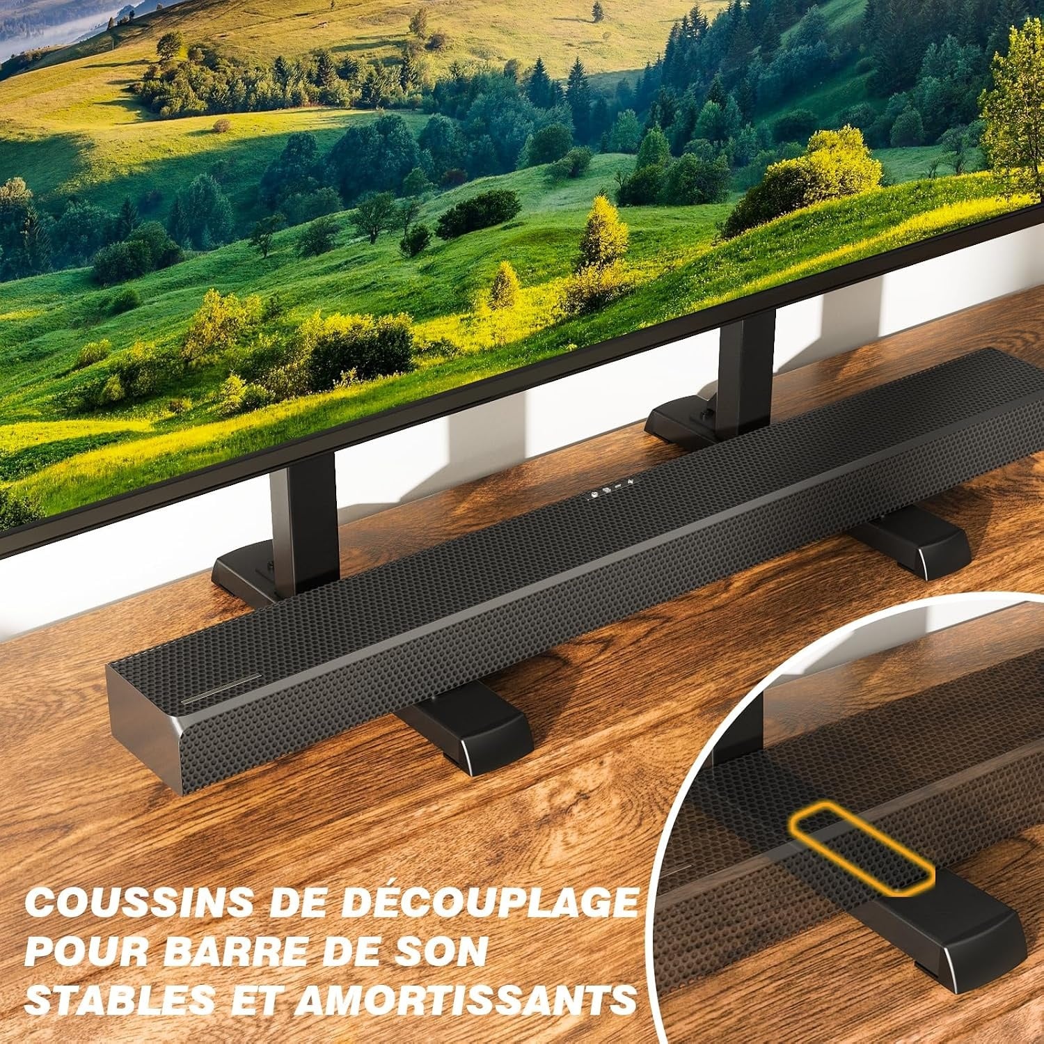 Pieds TV Universels 37-86" Réglables - Acier - 33% de remise