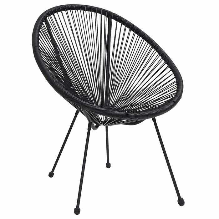 Vidaxl Lot de 2 chaises lune en rotin noir - 34% de remise