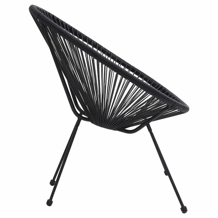 Vidaxl Lot de 2 chaises lune en rotin noir - 34% de remise