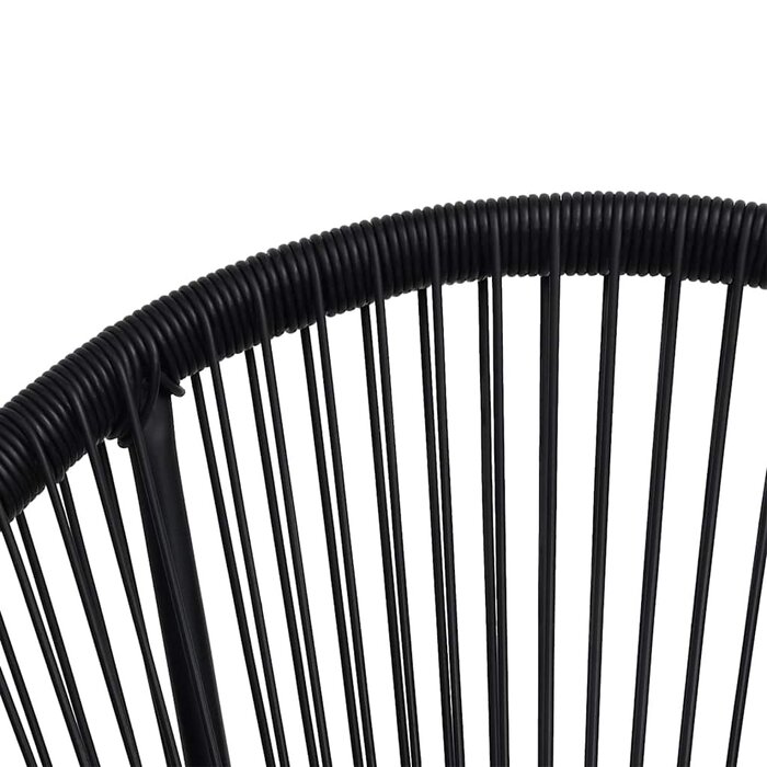 Vidaxl Lot de 2 chaises lune en rotin noir - 34% de remise