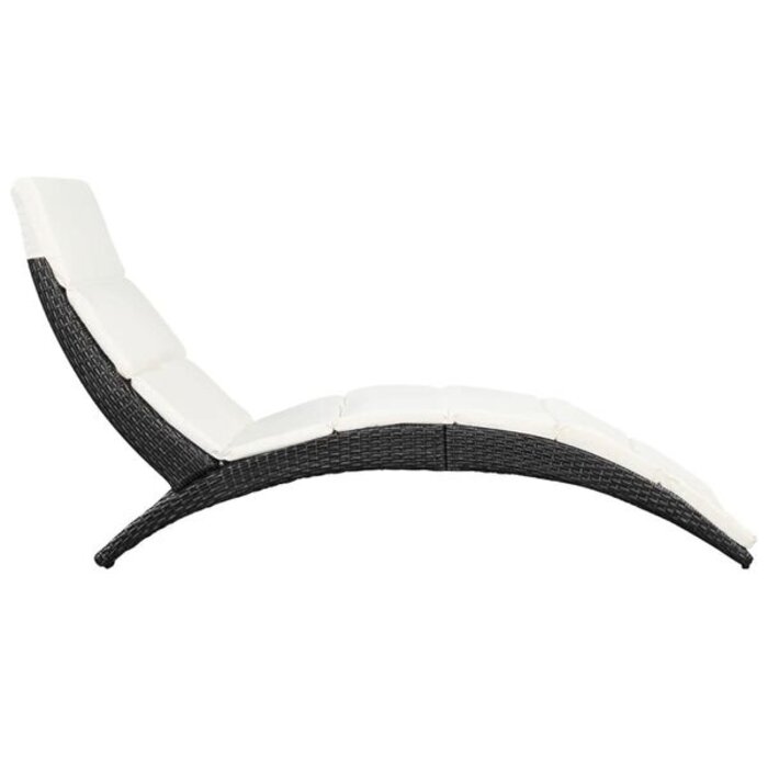 Vidaxl Bain de soleil pliant en rotin noir - 34% de remise