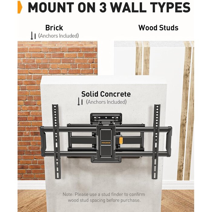 Support mural TV articulé 42-84 pouces - 60 kg - 33% de remise