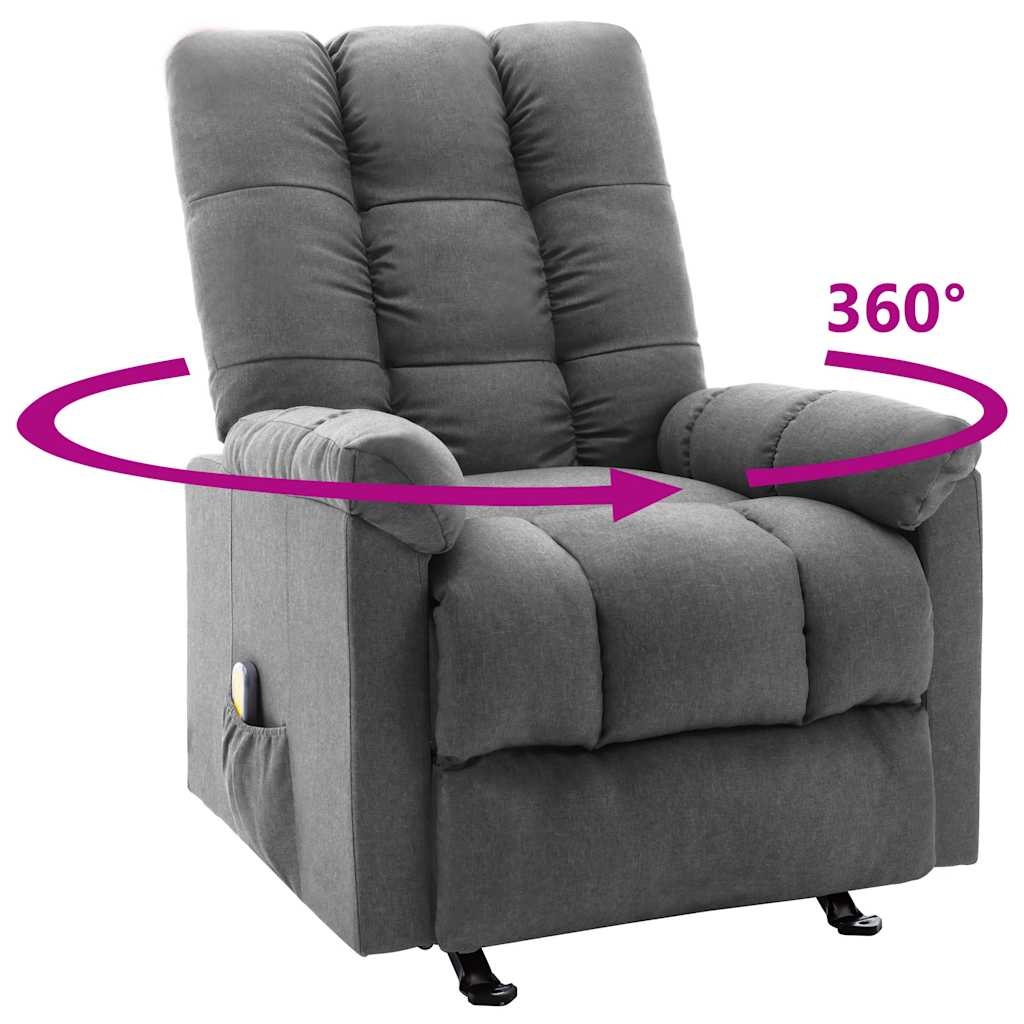 Vidaxl Fauteuil de massage inclinable gris clair - 35% de remise