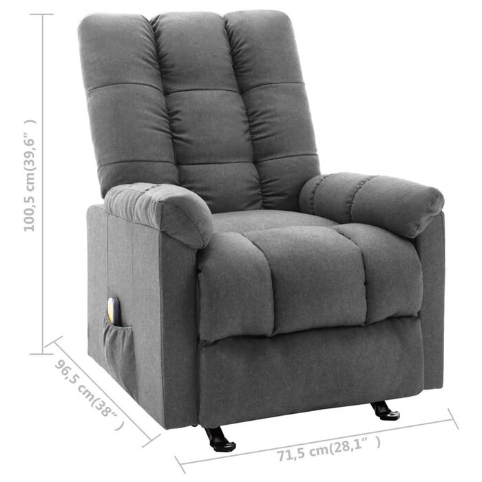 Vidaxl Fauteuil de massage inclinable gris clair - 35% de remise