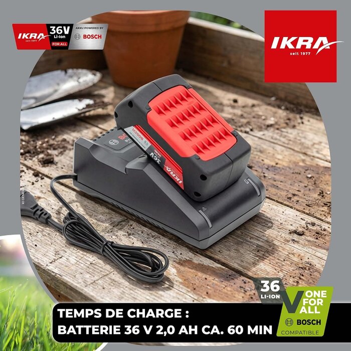 Chargeur rapide 36V pour outils de jardin - 33% de remise