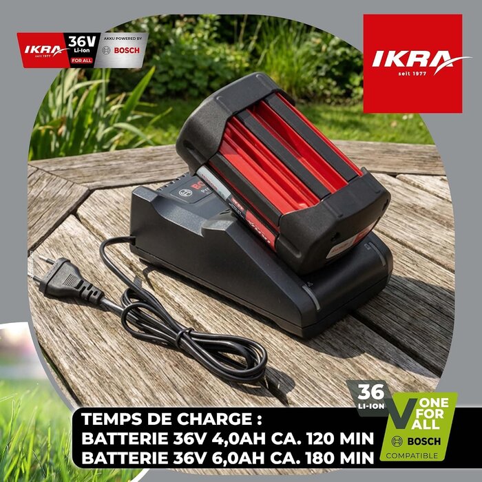 Chargeur rapide 36V pour outils de jardin - 33% de remise