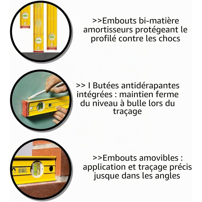 Niveau à bulle 60 cm avec éclairage LED - 34% de remise