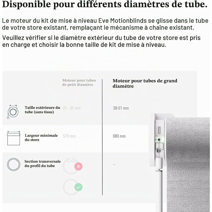 Moteur intelligent pour stores enrouleurs 38-51mm - Matter - 35% de remise