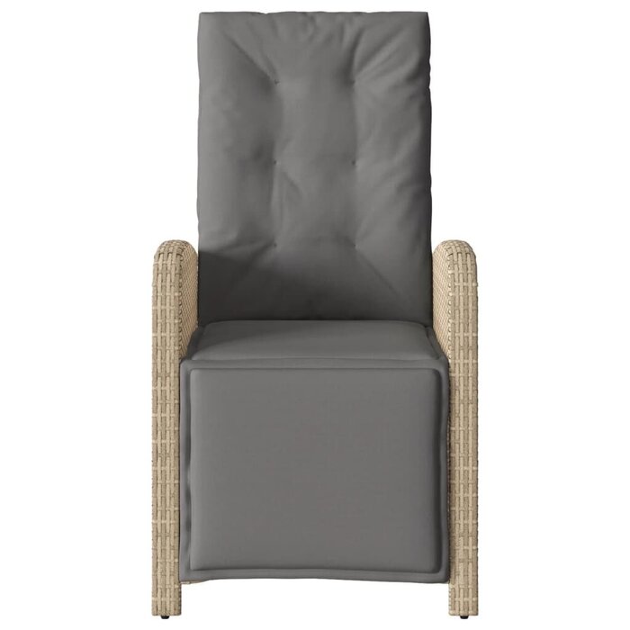 Vidaxl Fauteuil de jardin inclinable beige - 35% de remise
