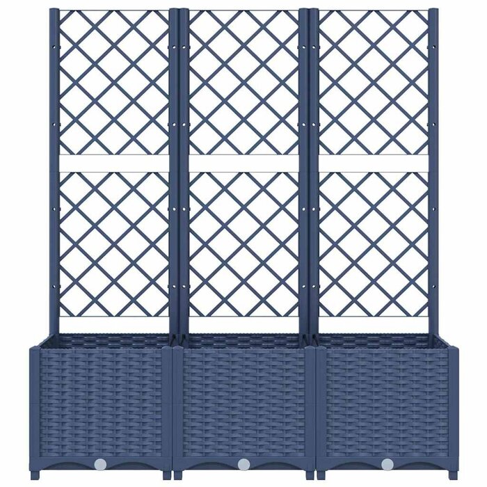 Vidaxl Jardinière avec treillis 120x40x136 cm gris - 34% de remise