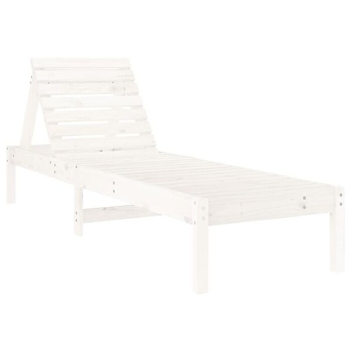 Vidaxl Bain de soleil en bois de pin blanc - 199,5 cm - 34% de remise