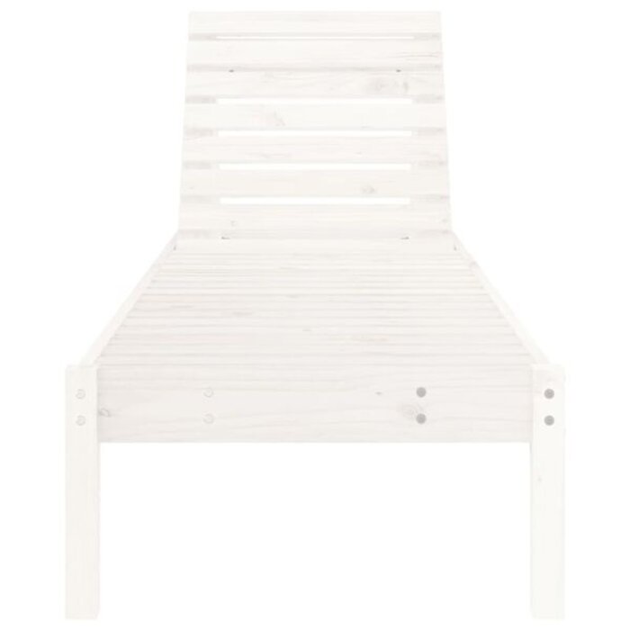 Vidaxl Bain de soleil en bois de pin blanc - 199,5 cm - 34% de remise
