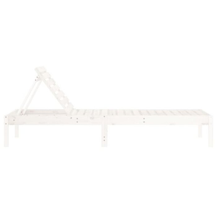 Vidaxl Bain de soleil en bois de pin blanc - 199,5 cm - 34% de remise