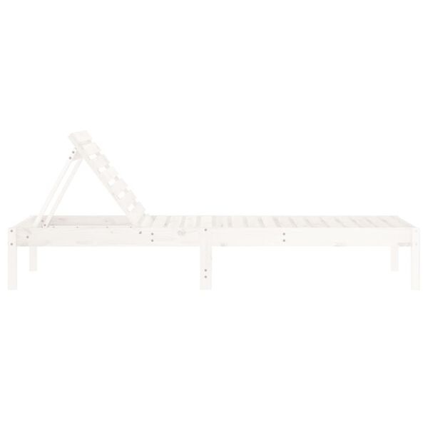 Vidaxl Bain de soleil en bois de pin blanc - 199,5 cm - 34% de remise