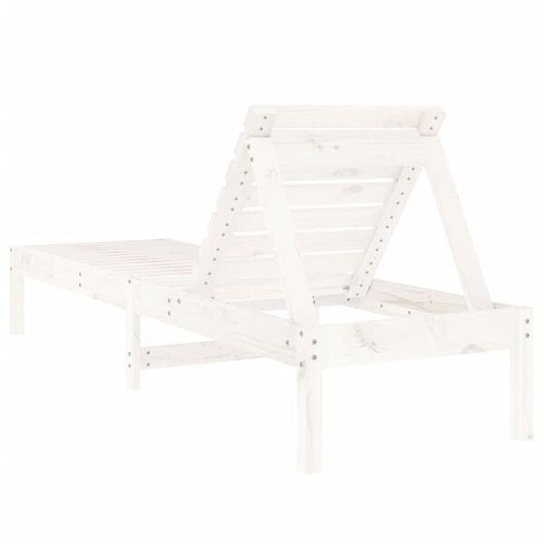 Vidaxl Bain de soleil en bois de pin blanc - 199,5 cm - 34% de remise