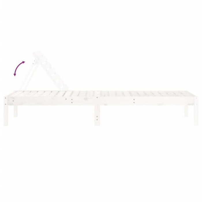 Vidaxl Bain de soleil en bois de pin blanc - 199,5 cm - 34% de remise
