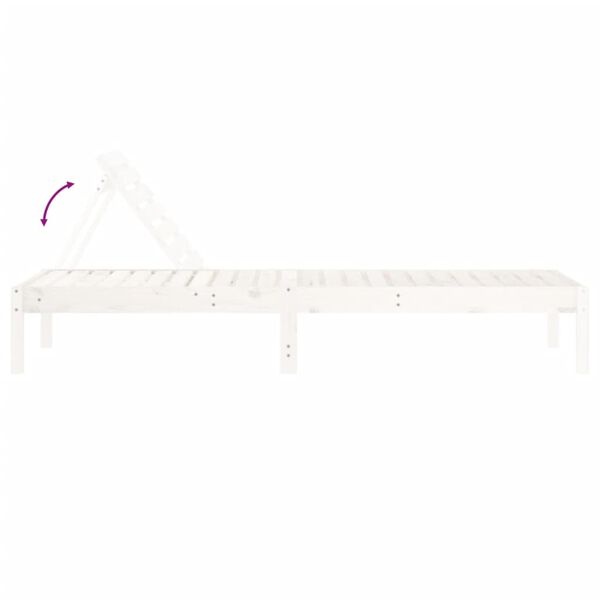Vidaxl Bain de soleil en bois de pin blanc - 199,5 cm - 34% de remise