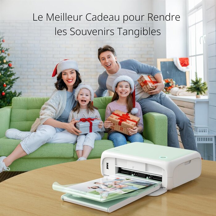 Yoton Imprimante photo Wi-Fi 10x15cm - Vert clair - 35% de remise
