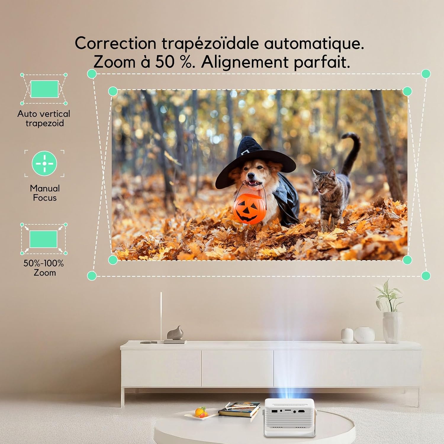 Yoton Mini projecteur portable Full HD 1080P - 33% de remise - Cinéma maison