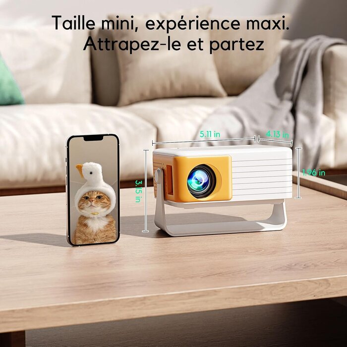 Yoton Mini projecteur portable Full HD 1080P - 33% de remise - Cinéma maison