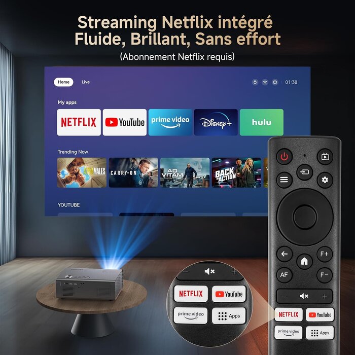 Projecteur 4K Intelligent avec WiFi 6 - 35% de remise